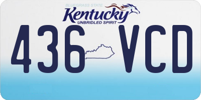 KY license plate 436VCD
