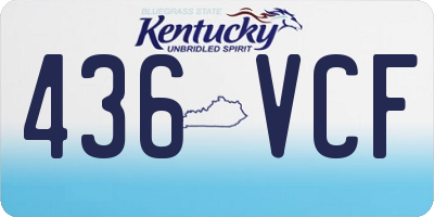 KY license plate 436VCF