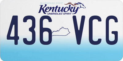 KY license plate 436VCG