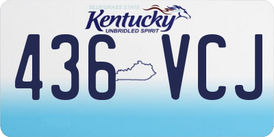 KY license plate 436VCJ