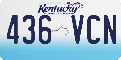 KY license plate 436VCN
