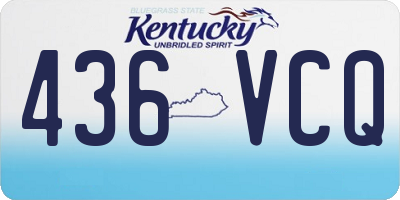 KY license plate 436VCQ