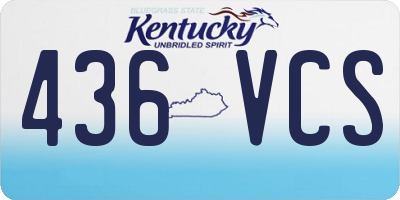 KY license plate 436VCS