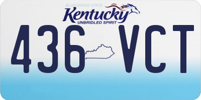KY license plate 436VCT