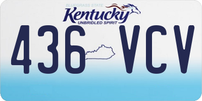 KY license plate 436VCV