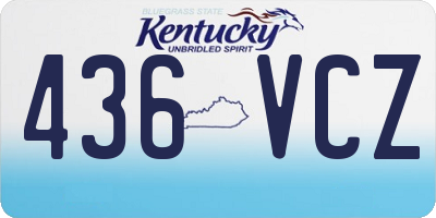 KY license plate 436VCZ