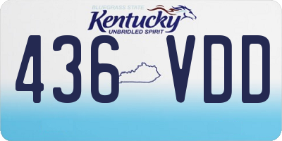 KY license plate 436VDD