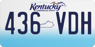KY license plate 436VDH