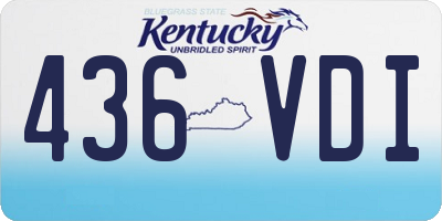 KY license plate 436VDI