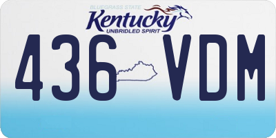 KY license plate 436VDM