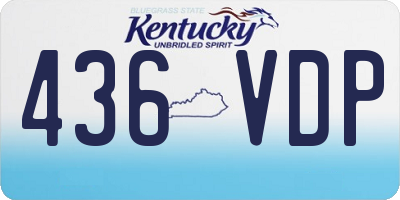 KY license plate 436VDP