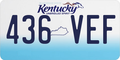 KY license plate 436VEF