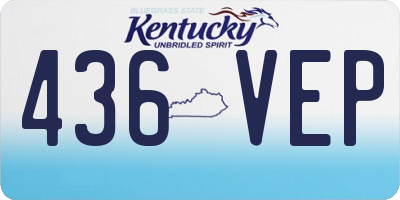 KY license plate 436VEP