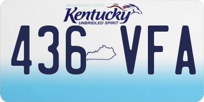 KY license plate 436VFA