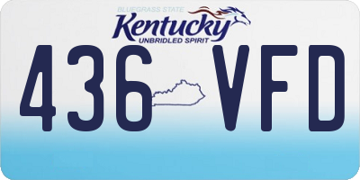 KY license plate 436VFD
