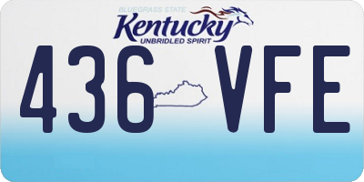 KY license plate 436VFE