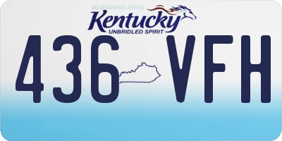 KY license plate 436VFH