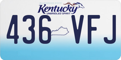 KY license plate 436VFJ