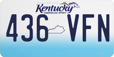 KY license plate 436VFN