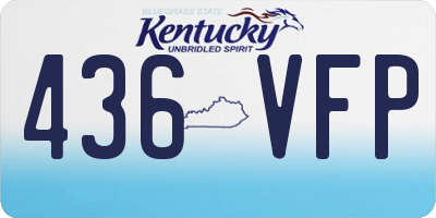 KY license plate 436VFP