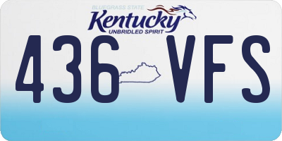 KY license plate 436VFS