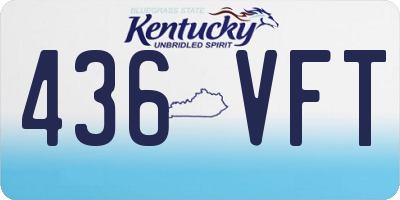 KY license plate 436VFT