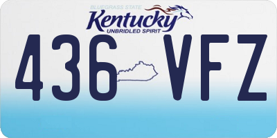 KY license plate 436VFZ