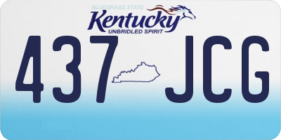 KY license plate 437JCG