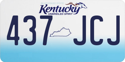 KY license plate 437JCJ