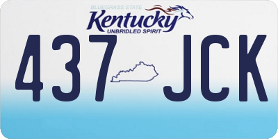 KY license plate 437JCK