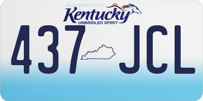 KY license plate 437JCL