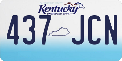 KY license plate 437JCN