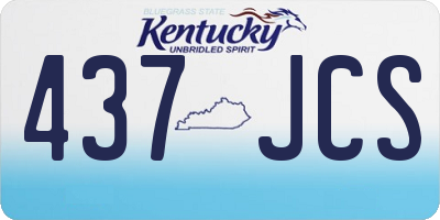 KY license plate 437JCS