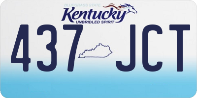 KY license plate 437JCT