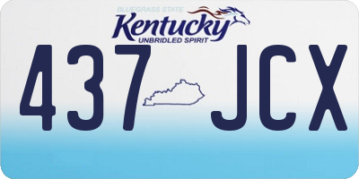 KY license plate 437JCX