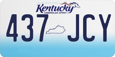 KY license plate 437JCY