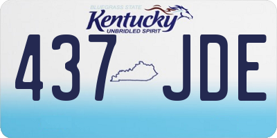 KY license plate 437JDE