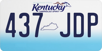 KY license plate 437JDP