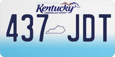 KY license plate 437JDT