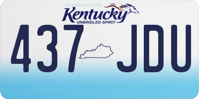 KY license plate 437JDU