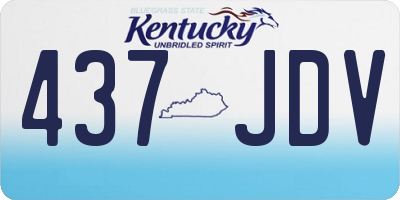 KY license plate 437JDV
