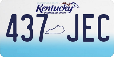 KY license plate 437JEC