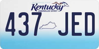 KY license plate 437JED