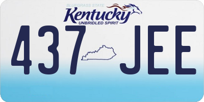 KY license plate 437JEE
