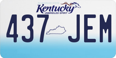 KY license plate 437JEM