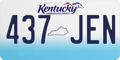 KY license plate 437JEN