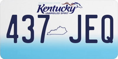 KY license plate 437JEQ