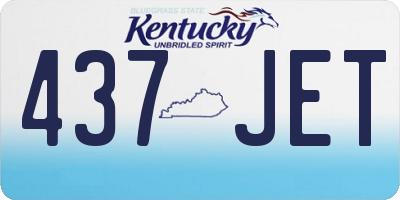 KY license plate 437JET