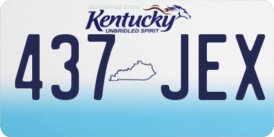 KY license plate 437JEX