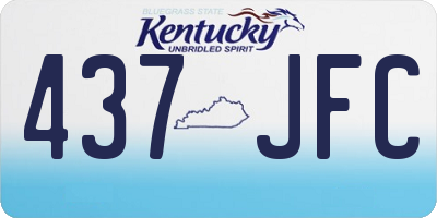 KY license plate 437JFC